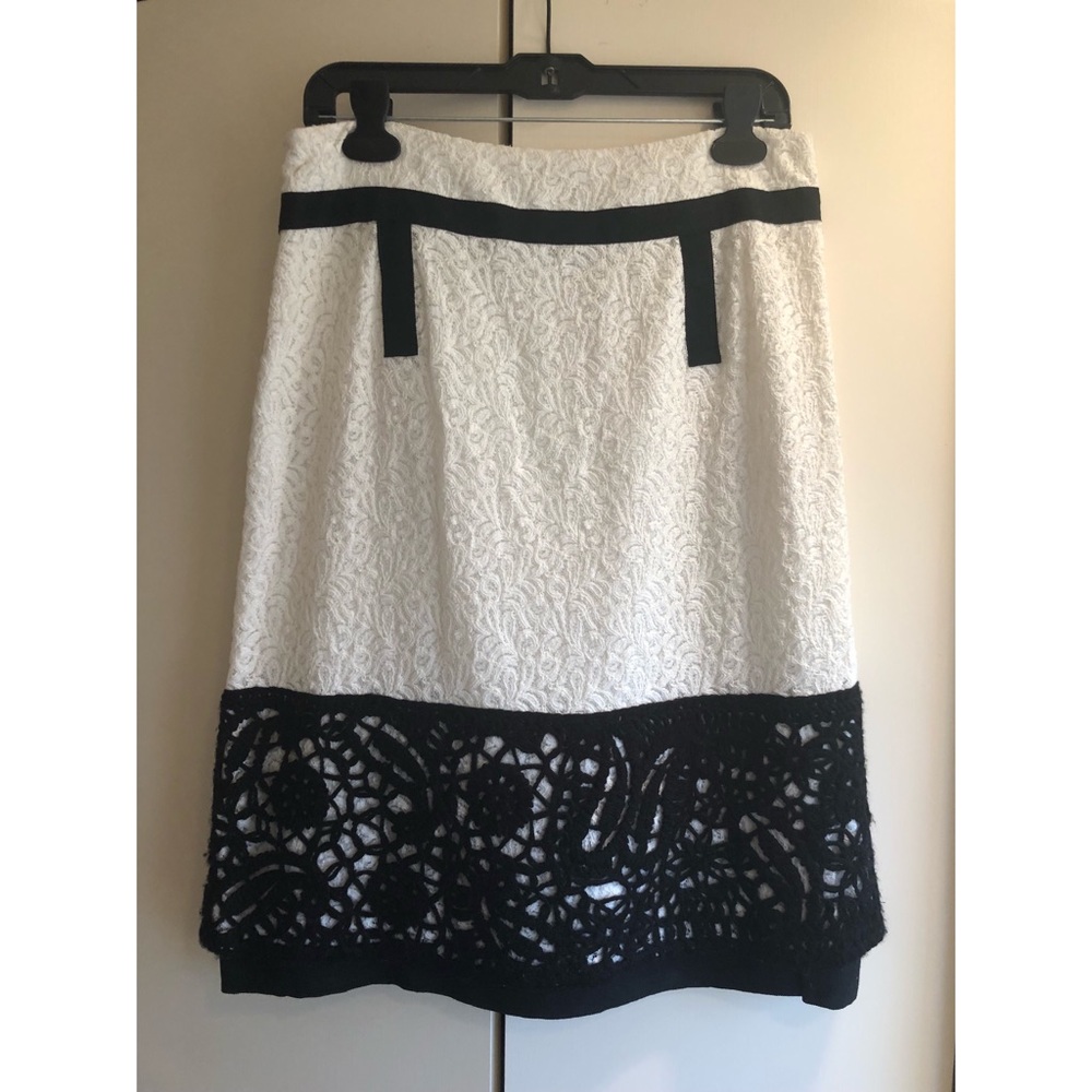 Black & White Luxury ‘Woven’ Skirt